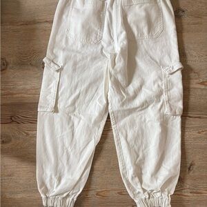 BDG Cream wide cargo pants